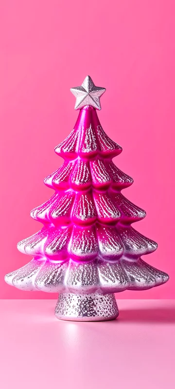 Pink Gradient Xmas Tree Image