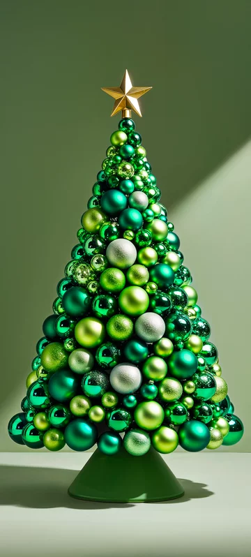 Bauble Christmas Tree Art Screen 