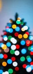 Blurred Tree with Bokeh Lights