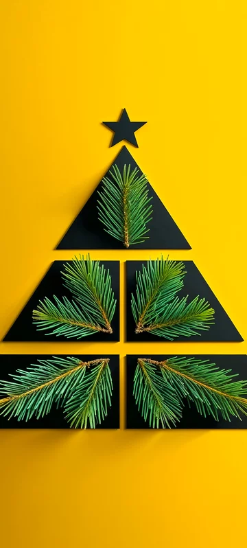 Minimalist Pine Tree Art Background